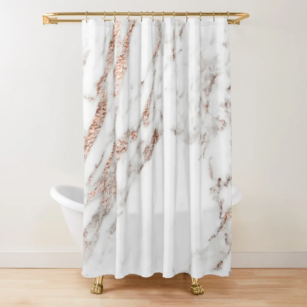 

Rose gold vein marble Shower Curtain Shower Bath Bathroom Accessorys Bathroom Showers Curtain