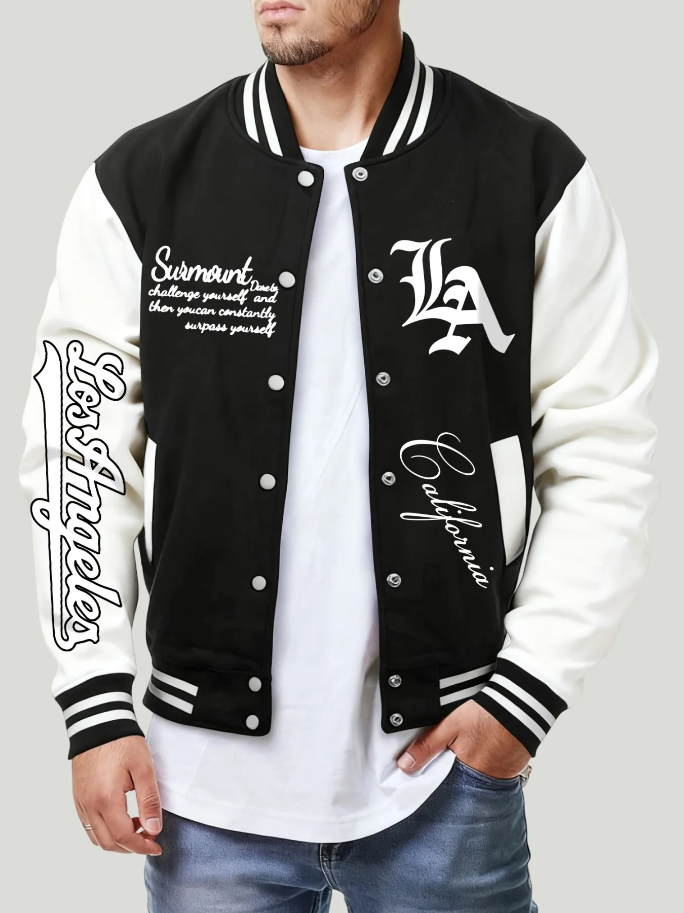 

Калифорния, художественная куртка с принтом букв, мужская уличная флисовая бейсбольная майка, модное повседневное пальто, осенняя свободная одежда Soct