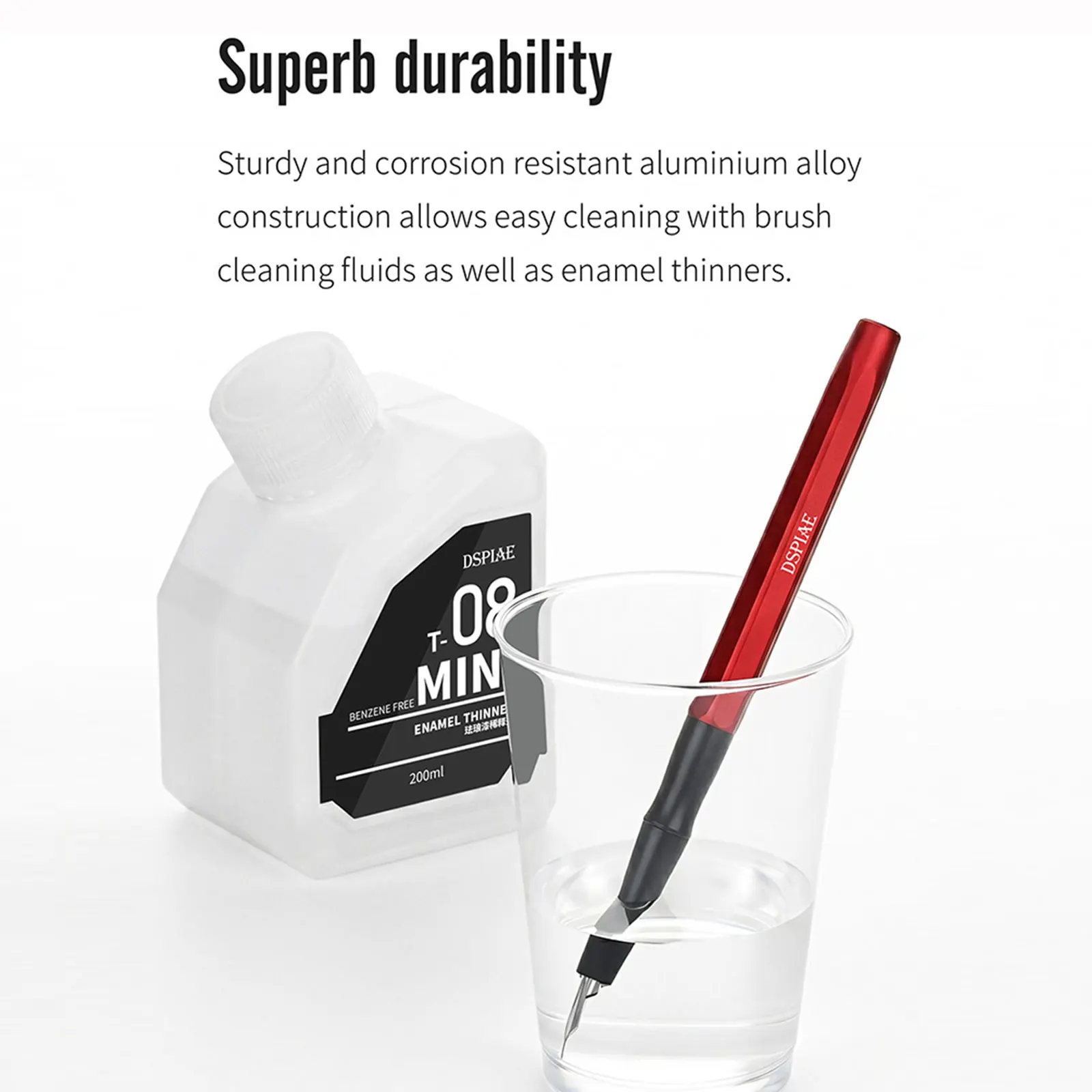 DSPIAE AT-PL Pro Aluminiumlegierung Panel-Line-Stift Anti-Roll Sechseckiger Schaft Ergonomisch 14,5g Edelstahlspitze für Modellbau-DIY-Werkzeug – Detail 5