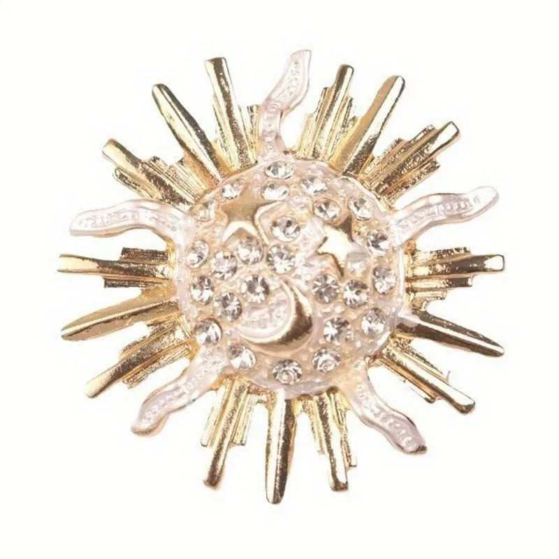Broche de sol Vintage estilo palacio medieval, ramillete desgastado, cubano, Babylon, banquete, eventos, disfraces, accesorios, alfileres, regalos, 1 unidad