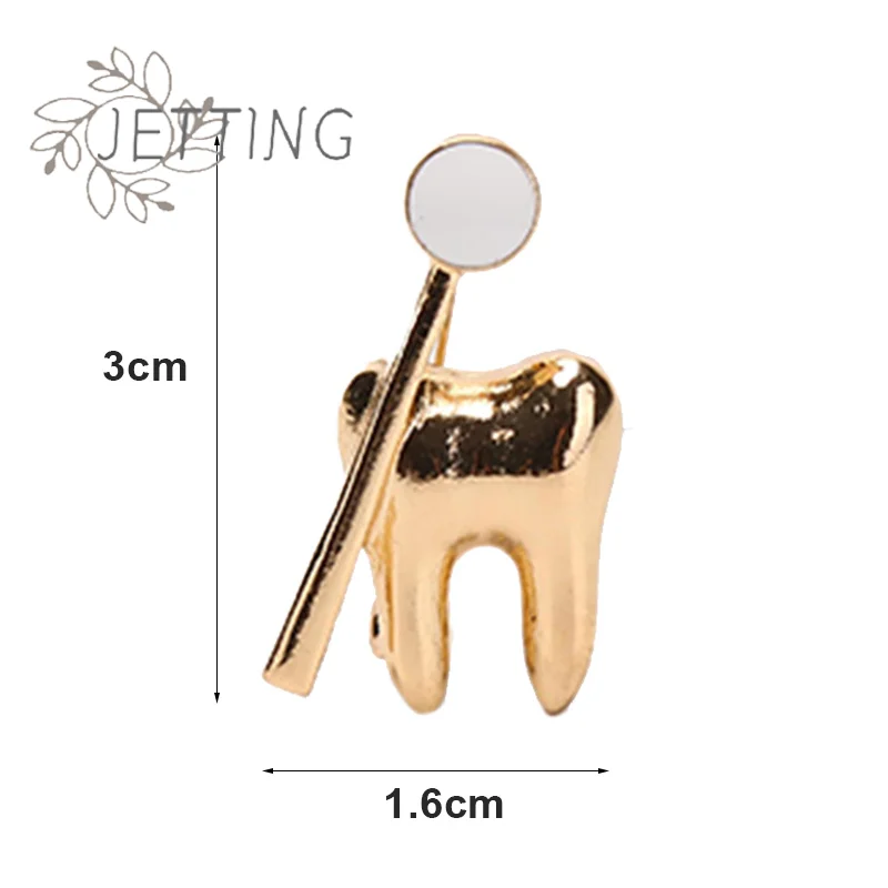 (SMTGDP11)lassic Fashion Golden Tooth Shape Cute Medical Brooch Pin For Doctor Nurse Lapel Backpack Badge Pins Gift Accessory view 4