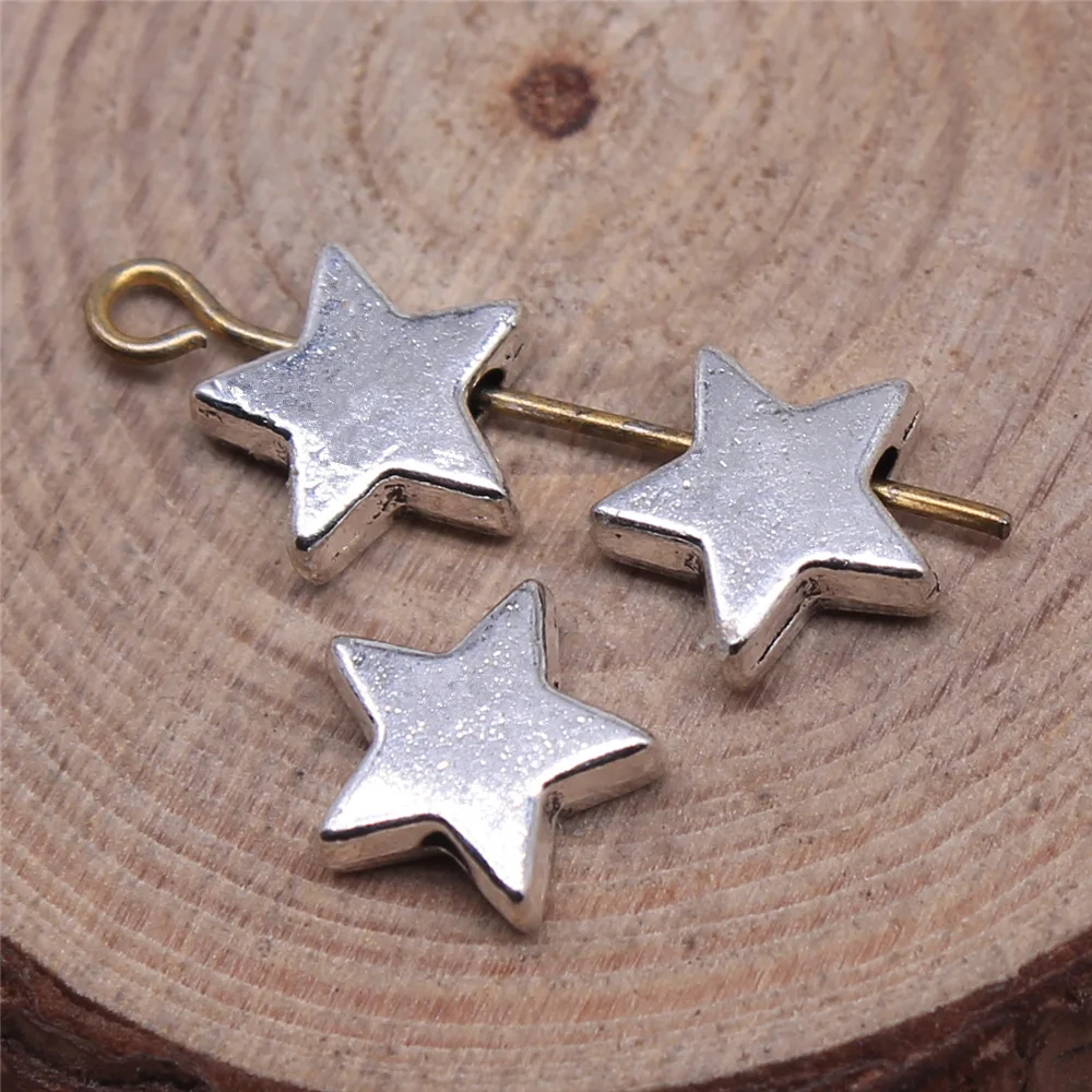 20PCS 9x9mm pentagram small hole bead DIY jewelry accessories GG0032