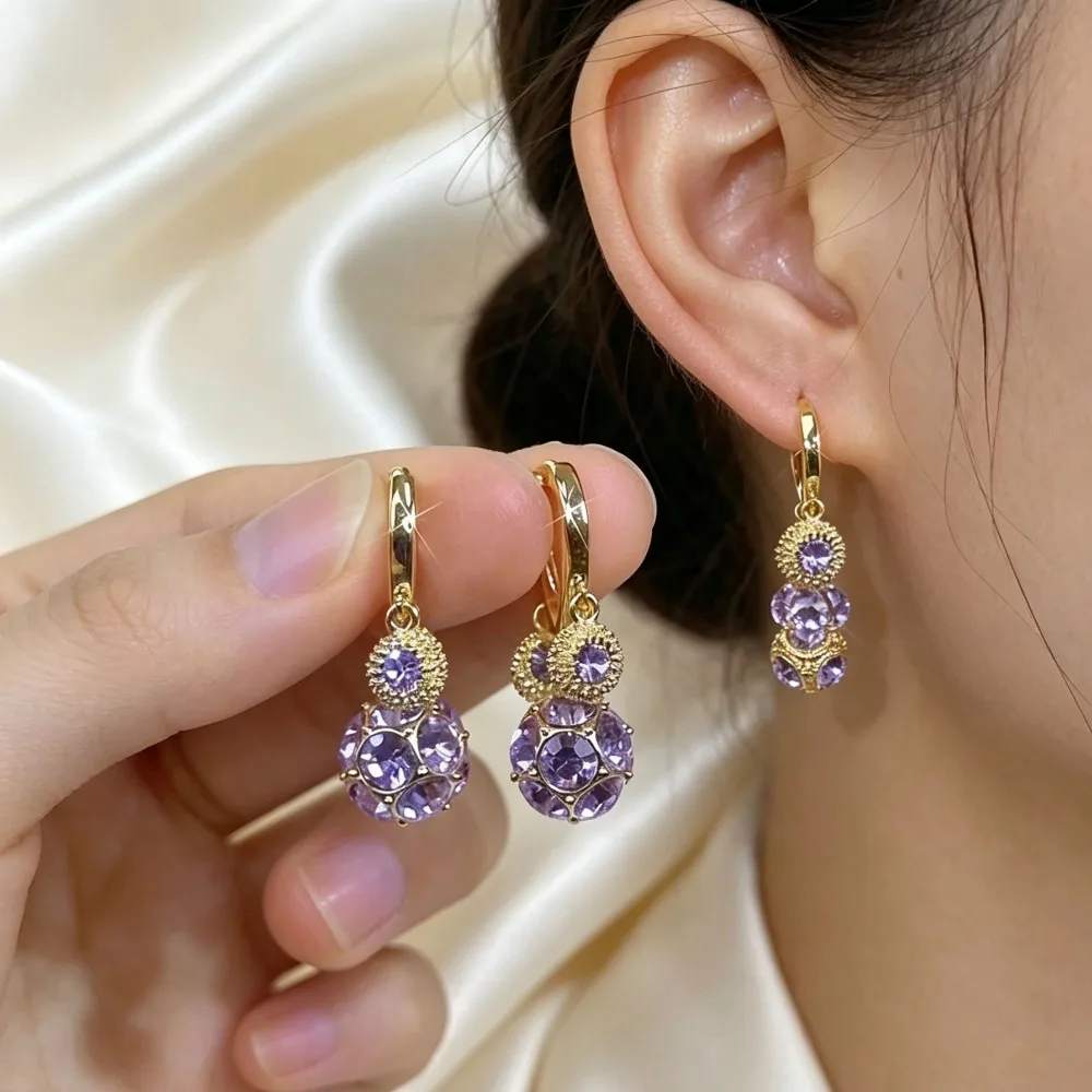 Simple Luxury Durian Shape Alloy Earrings Elegant Personality Versatile Design for Women Daily Wear Accessories