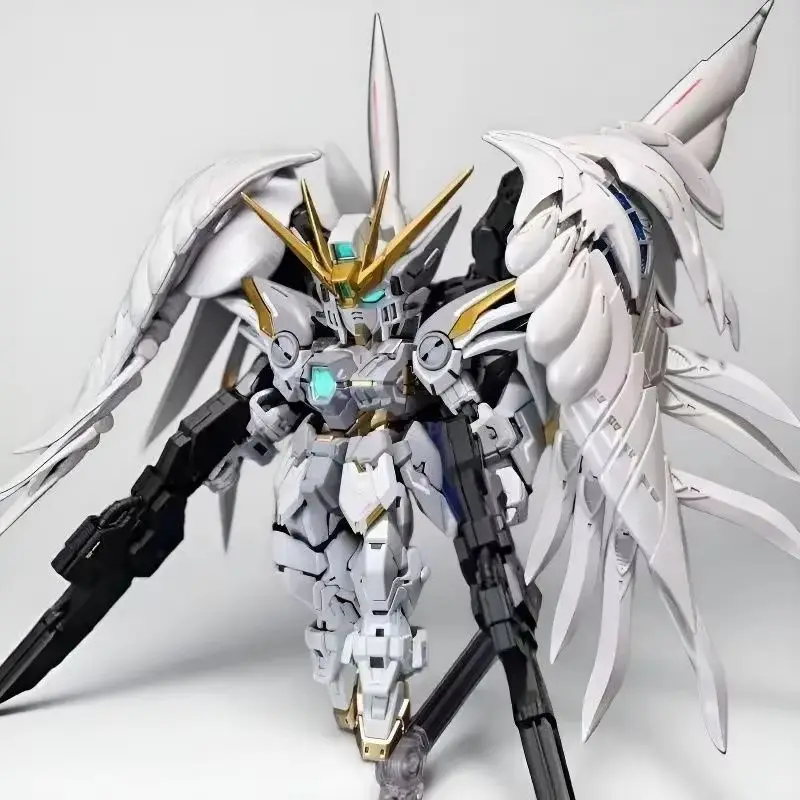 

Mgsd Wing Zero Ew Snow White Angel Feather Drop Mech Assembly Model Kit Action Figure For Boys Desktop Decoration Toy