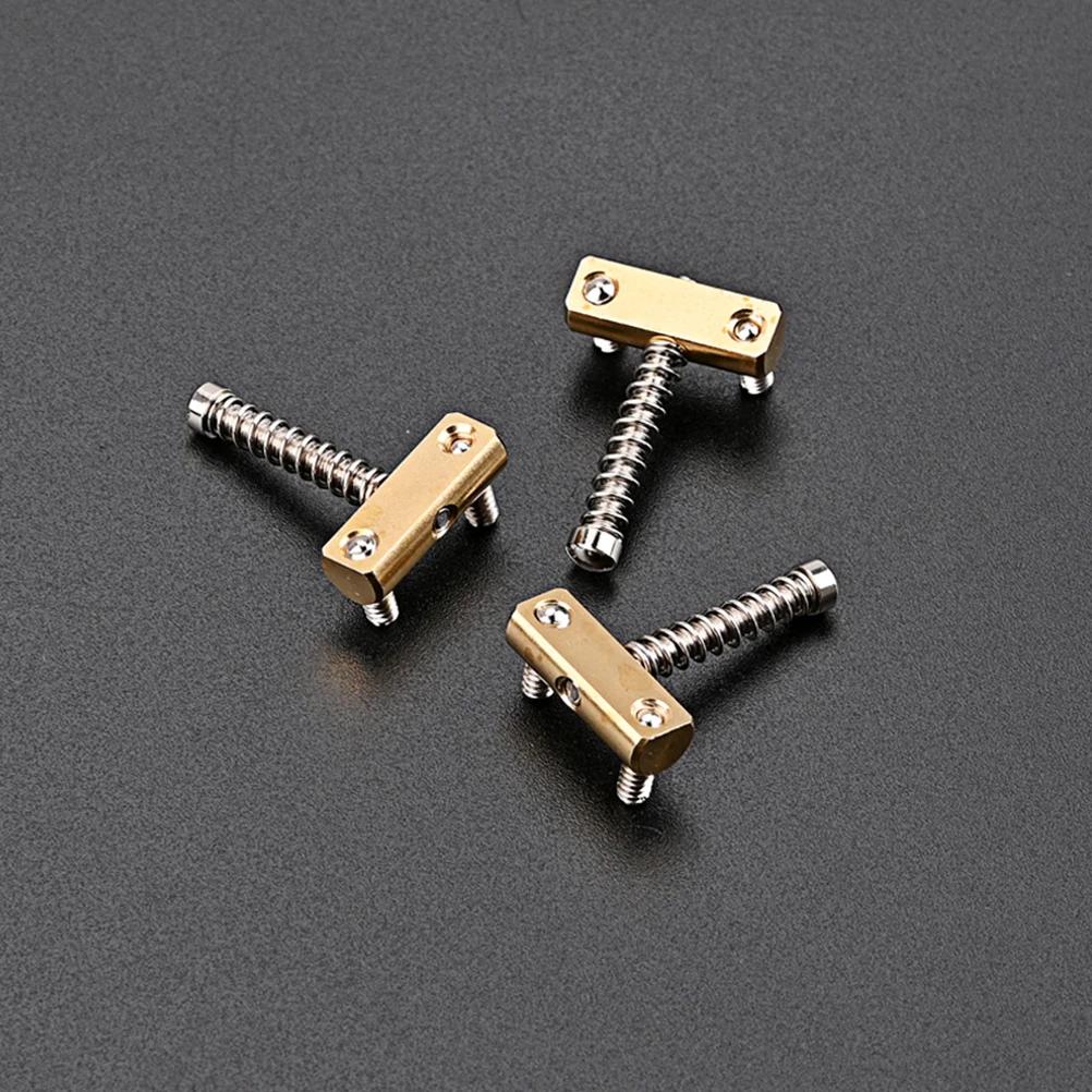 

3 Pcs Copper Saddle Screws for Electric Guitars Metal Replacement Bridge Parts Durable Guitar Supplies Useful Hardware