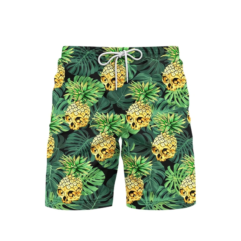 Beliebte Ananas Grafik Strand Shorts Hosen 3d gedruckt Hip Hop Y2k Board Shorts Sommer Hawaii Badeanzug coole Surf Badehose