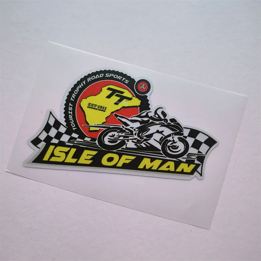 Reflective Isle Of Man TT  Stickers Tourist Trophy  Races Sport Decals Vinyl Motorcycle IOM Manx  T/T For Superbike Scooter