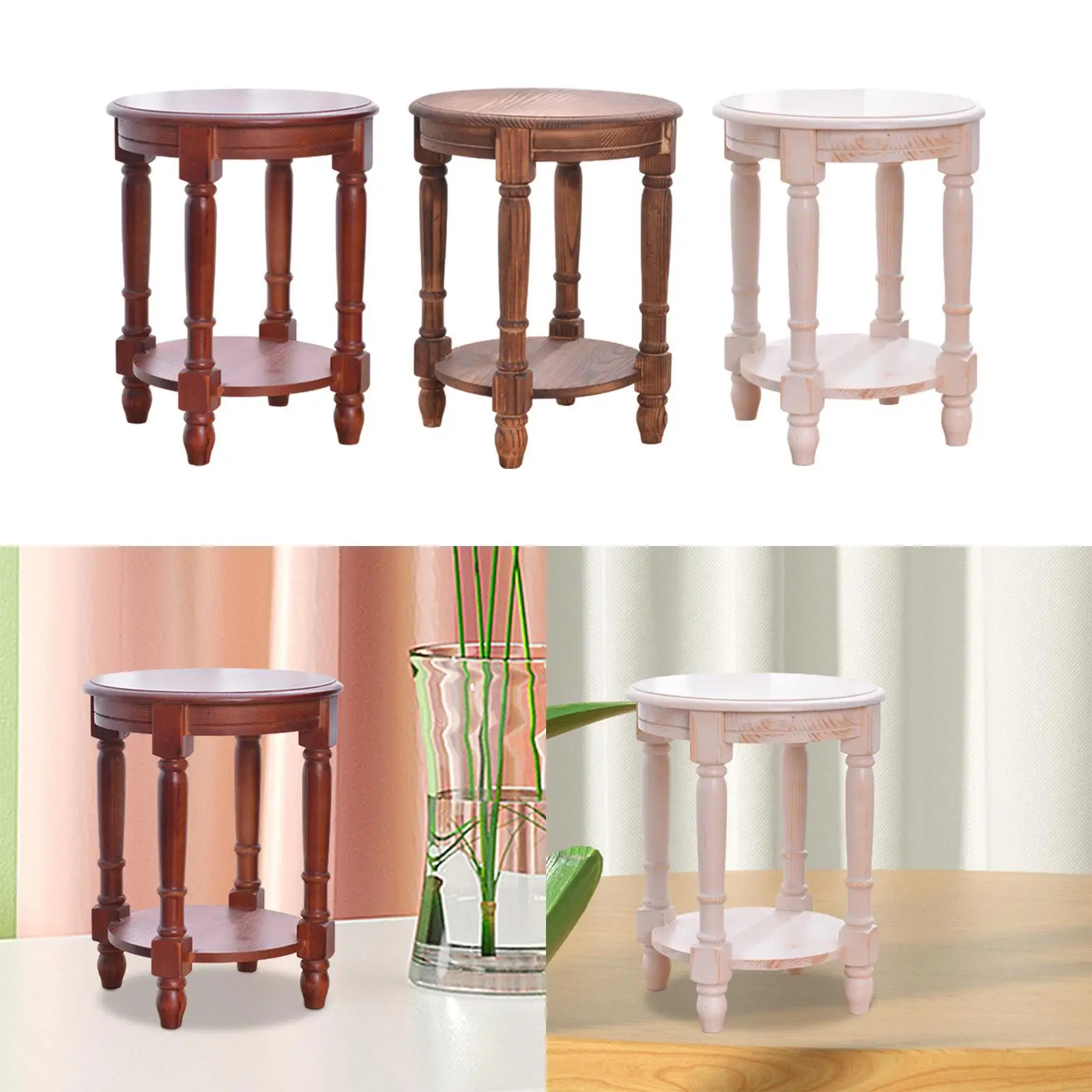 Plant Holder Round Table Plant Stand Retro Flower Pot Holder Fishbowl Rack for Urns Porcelain Fish Bowls Home Flower Pots Patio