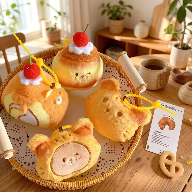 

Original Bear Cake Plush Pendant Stuffed Dessert Doll Cute Cartoon Bear Keychain Kids Birthday Gift Wedding Toss Party Favor