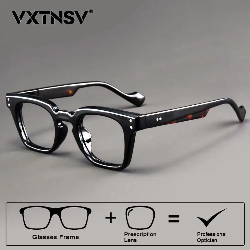 

VXTNSV Women Square Anti Blue Light Prescription Glasses Photochromic Reading Glasses Men's Glasses Frame Optical Eyewear