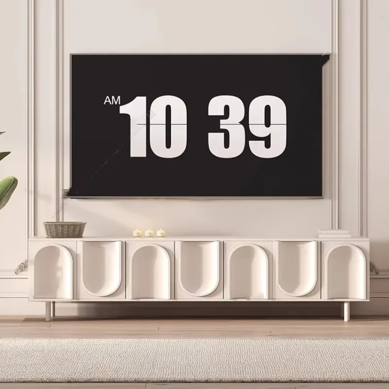Natural White Tv Table Modren Luxury Organizer Bauhaus Support Tv Cabinet Living Room Storage Szafka Pod Telewizor Furniture