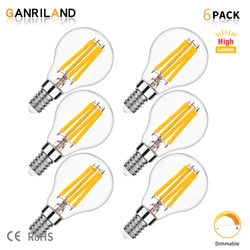 Bombilla de filamento LED para decoración del hogar, luz colgante Retro de alto Lumen, regulable, G45, 6,5 W, E14, 220V, 2700K, ahorro de energía