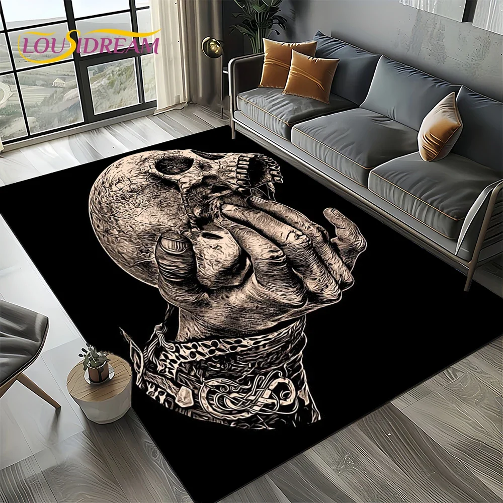 

Коврик Viking Warrior Valknut для мужчин, пещеры, гостиной, спальни, нескользящий напольный коврик, скандинавский символ, домашний декор