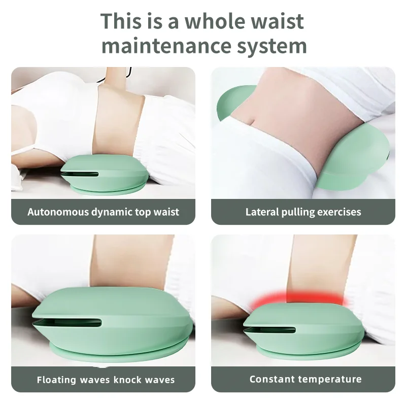 Alat Pijat Traksi Lumbar Elektrik dengan Fungsi Panas & Intensitas Dapat Disesuaikan, Perangkat Tandu Punggung Tiup Listrik
