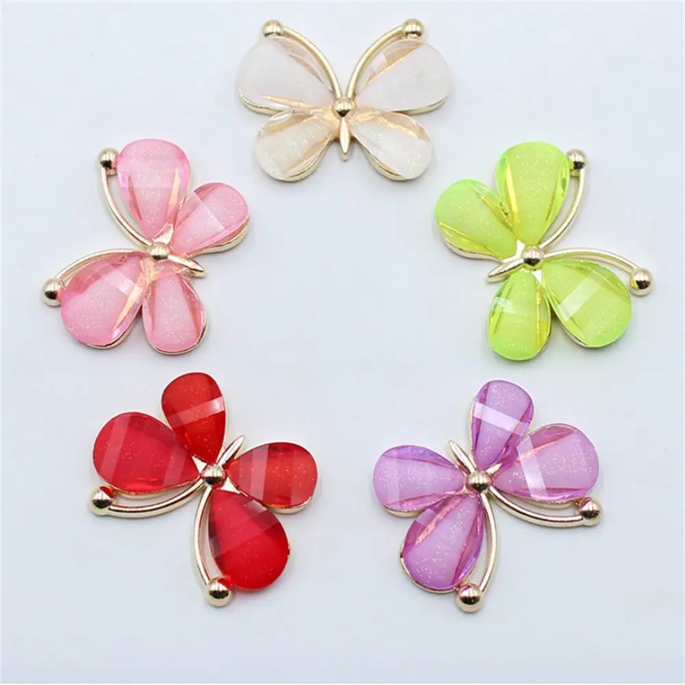 10pcs cute  DIY jewelry accessories Stained Glass Metal Buttons costume decoration