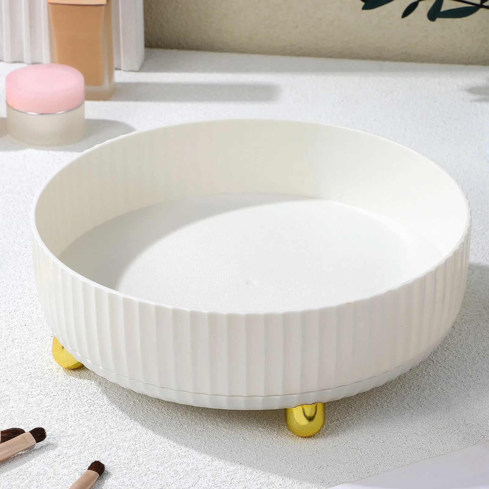 

2Pcs Space Saving Rotating Organizer Box 360 Degree Turntable Desktop Storage for Skincare Makeup Bottles Jars Pantry