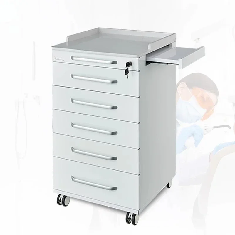 Mobile side cabinet Dental clinic Beauty salon Medical special stainless steel storage cabinet Cart side cabinet