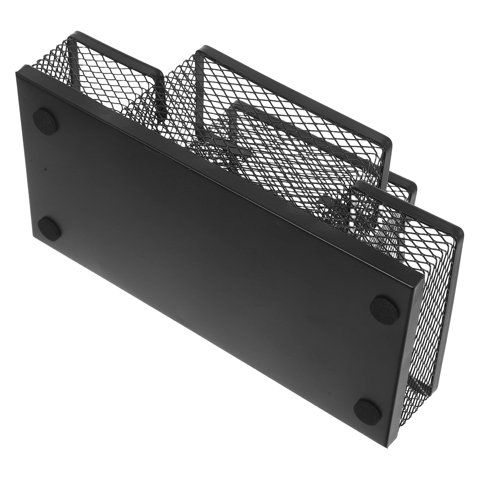 

Office Desk Multifunctional Pen Holder Metal Organizer Compartment Mesh Supplies Desktop Table Black