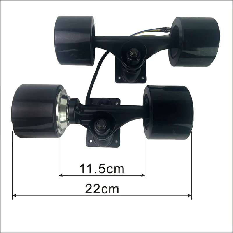 Electric Skateboard Brushless Dual Drive Hub Motor Wheel 75mm DIY E-board Components With Remote For Small 4-wheel Skate Board