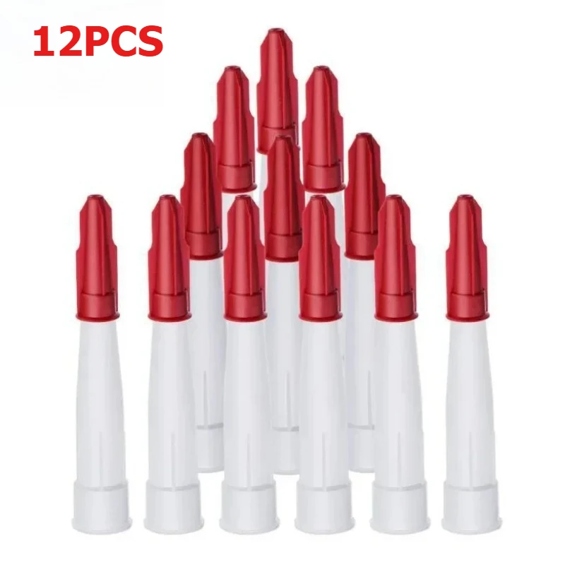 

12Pcs Spare Silicone Nozzle Sealant Tool Kit Re-sealable Mastic Cartridge Spare Nozzles Screw Cover For Caulking Pipes