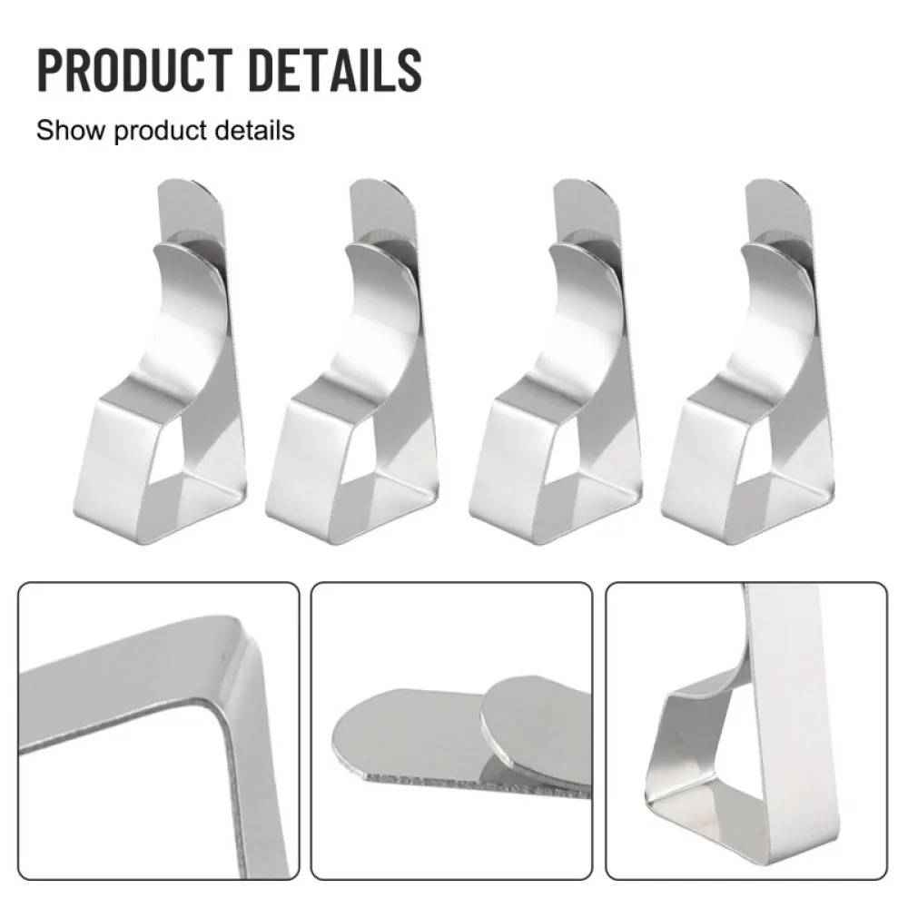Stainless Steel Tablecloth Clamps Anti Slip Table Cover Holder For Outdoor Picnic Kitchen Dining Desk Fixing