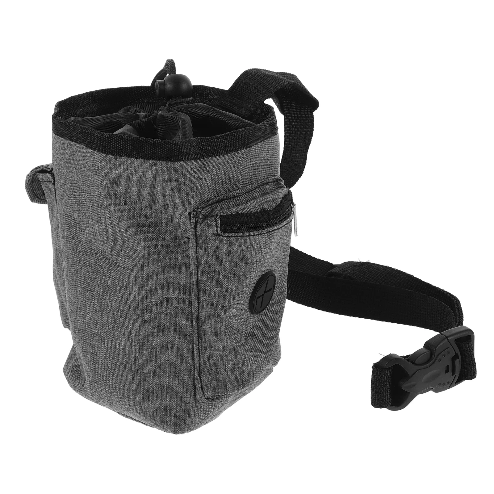 Bolsa de tiza de escalada de tela Oxford gris, bolsa de tiza duradera antideslizante para escalada en roca, montañismo, entrenamiento físico, golosinas para perros