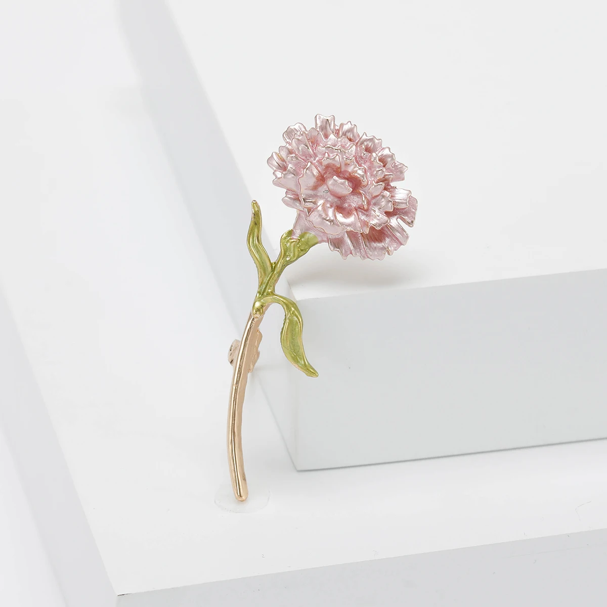 Mother\'s Day Enamel Carnation Brooch for Women Unisex Botanical Flower Pins Event Funny Luxury Gifts New Year Friends Decoration