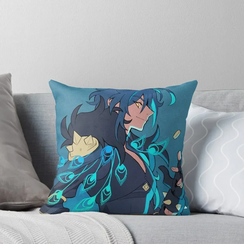 

Crow in borrowed feathers Throw Pillow Cushion Cover Luxury Embroidered Cushion Cover autumn pillowcase New year pillow