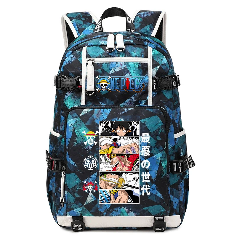 アニメルフィプリントカジュアルスクールバックパック大容量学生ブックバッグ男の子と女の子のための旅行スポーツ
