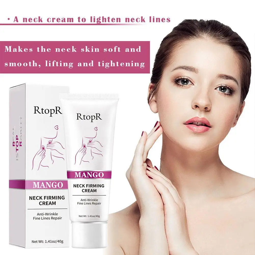 RtopR Neck Firming Cream - Wrinkle Remover, Rejuvenation, Skin Whitening, Moisturizing, Beauty Neck For Firm Skin Care 40g E1V8