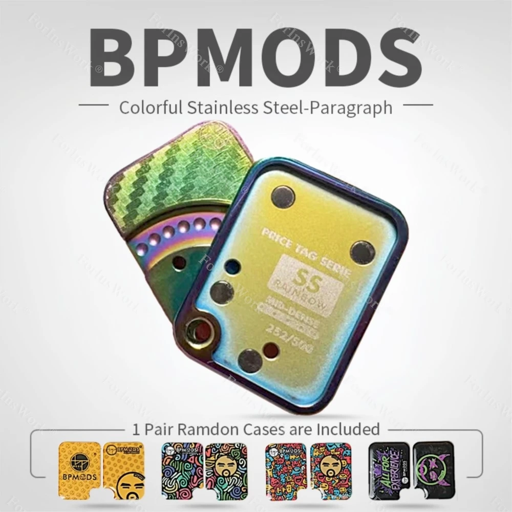 BPMODS EDC Price Tag Fidget Toys Stainless Steel Colorful Green Aurora Paragraph Push Slider Version Limited 500pcs
