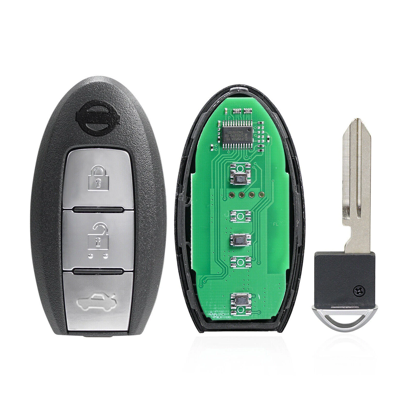 1pc Car Remote Key Fob 2 Buttons 433MHz For Nissan Cube Juke F15 Micra K13 Note E12 NP300 Leaf Navara Car Accessories