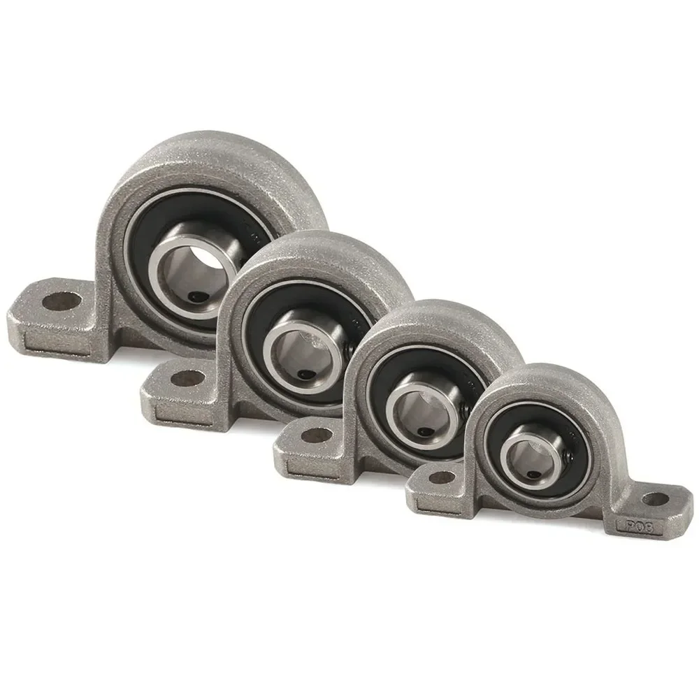 10pc Ball Bearing Pillow Block Support KP08 KP000 KP001 KP002 KP004 KP005 Diameter 8/10/12/15/20/25 Bore Mounted Zinc Alloy