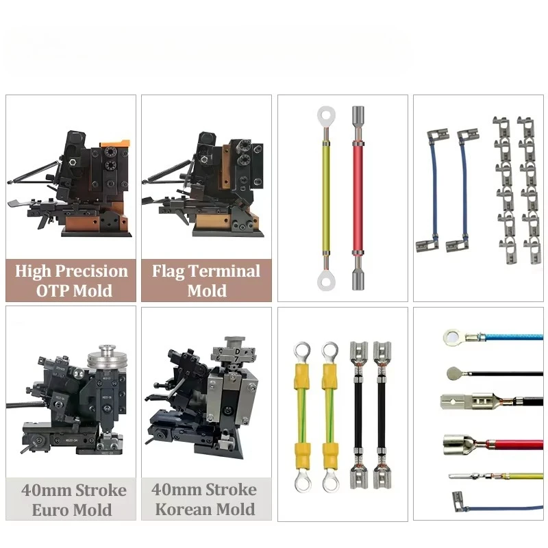 Automatic Double Head Cable Wire Crimping Machine Flexible for Side Feed and Rear Feed Terminal Applications