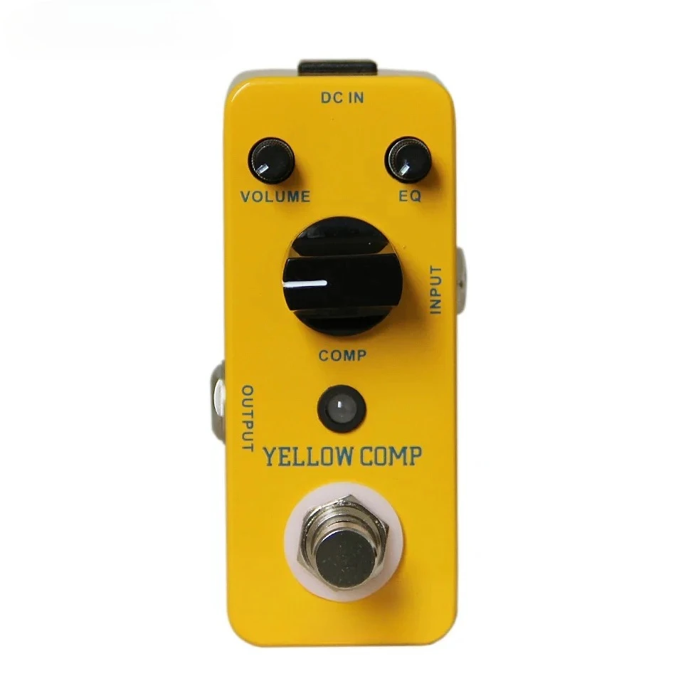 Yellow Comp Optical Compressor Effect Pedal Mini Guitar Pedal for Electric Guitar Full Metal Shell True Bypass