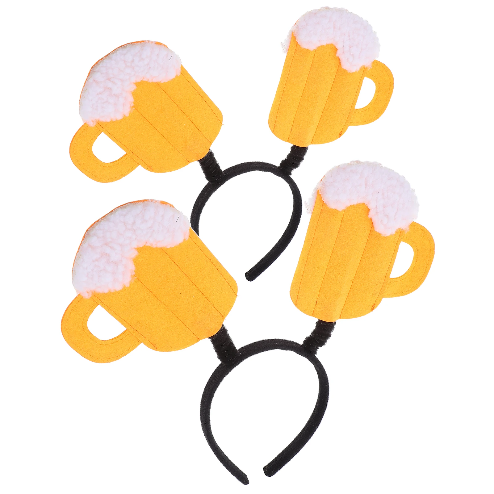 

2 шт., повязки на голову для пивной вечеринки, забавные вечерние бопперы, дизайн пивной кружки, легкие тканевые обручи для волос, праздничный реквизит, бопперы для головы