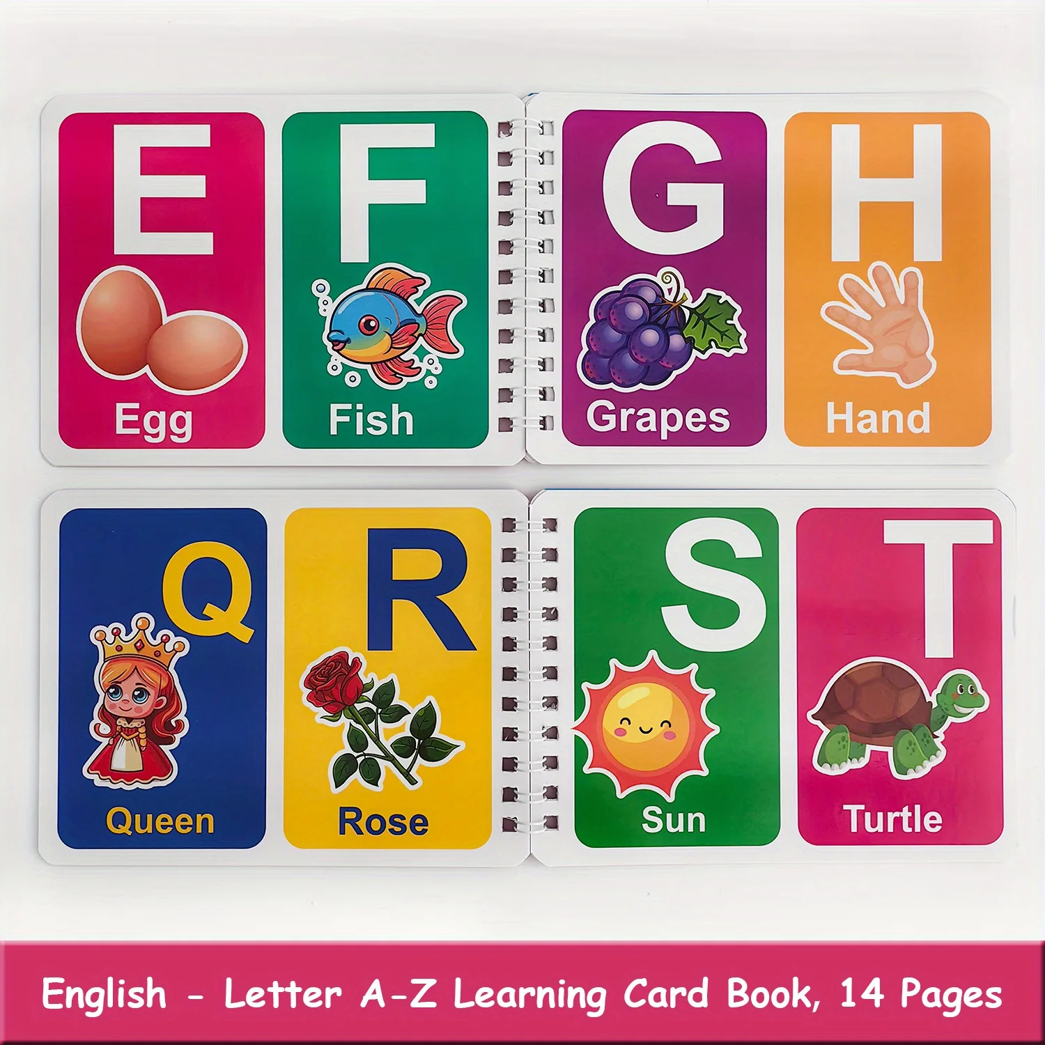 English Letters Learning Card Book, Language Learning Teaching Aids for Beginners, Kindergarten Classroom Teaching Supplies