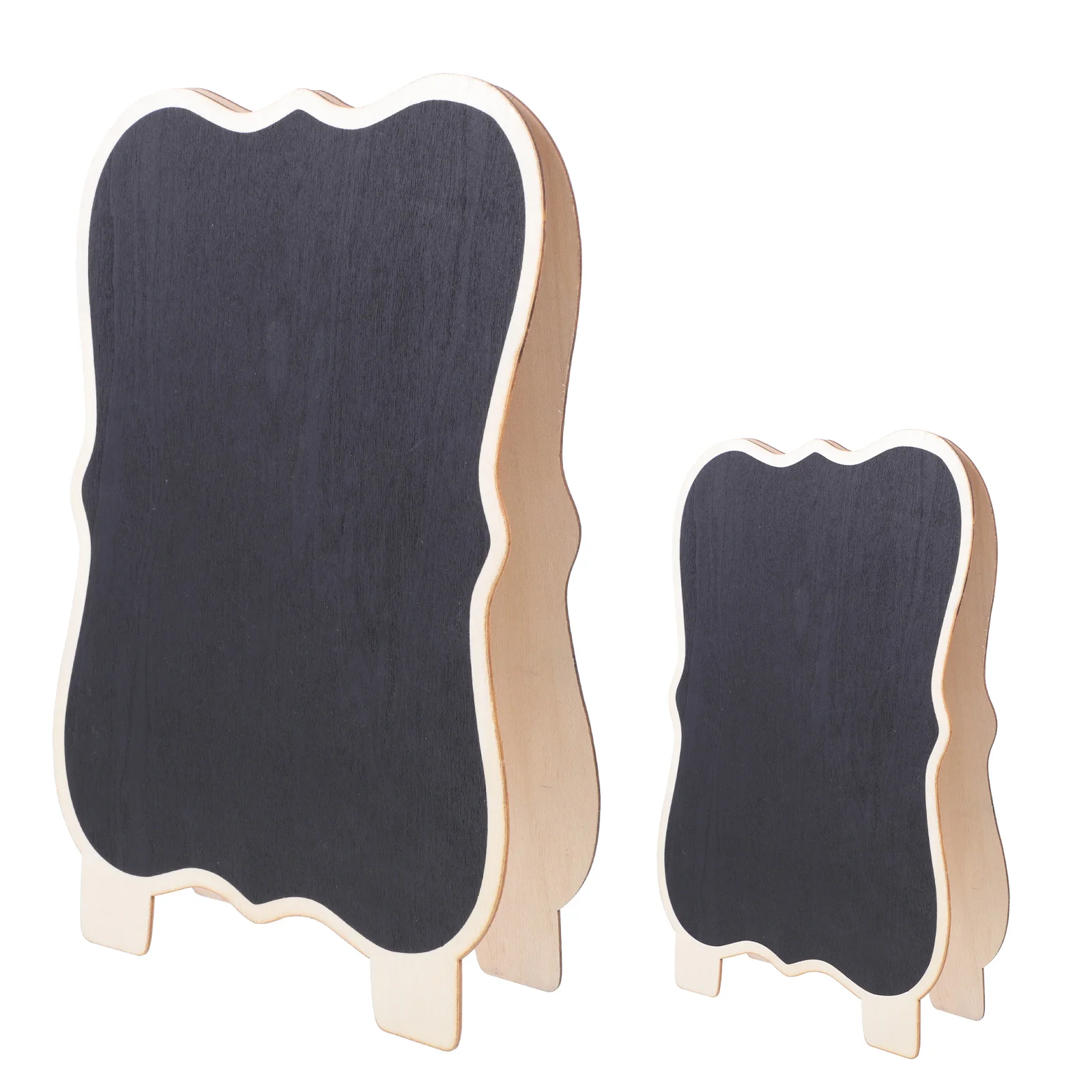 

2Pcs Small Writing Notice Chalkboard Mini Signs Wooden Wooden Craft Bulletin Painting Craft