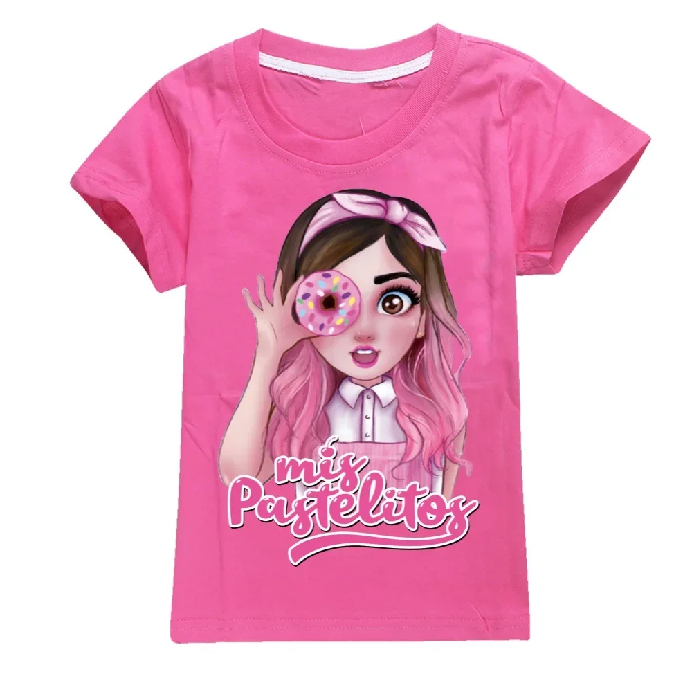 

Boys Graphic Tee Cotton Short-sleeved T-shirts Mis Pastelitos Kid Clothes Teenage Girls Summer Princes T Shirt Toddler Tops