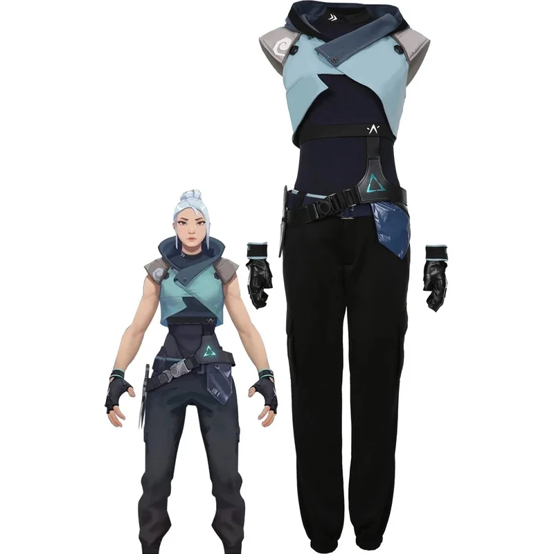 Valorant-Disfraz de Jett para mujer, Mono para Halloween, Carnaval, ropa de fiesta, juego de rol