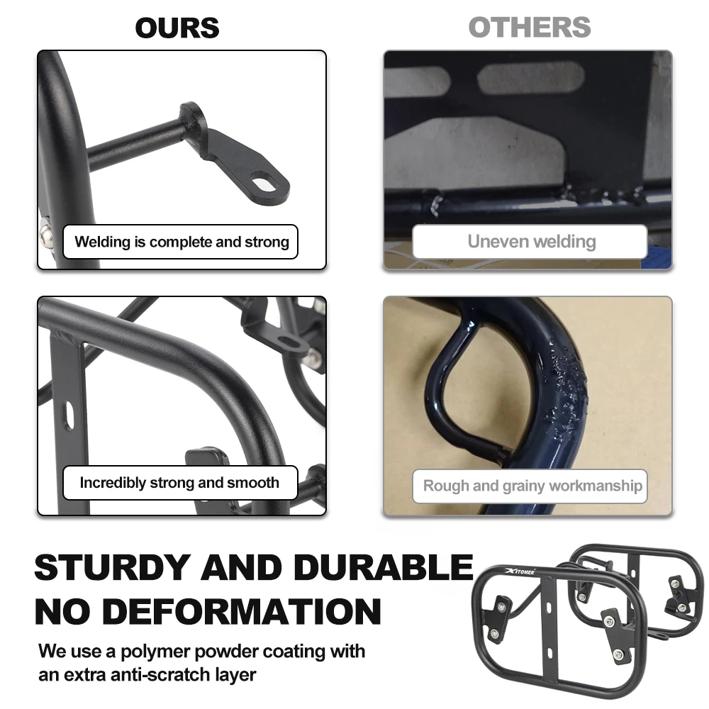 트라이엄프 로켓 3 R 로켓 3 GT 2020-2025 오토바이 스틸 사이드 러기지 랙 새들백 지지대 마운팅 브래킷 패니어 랙