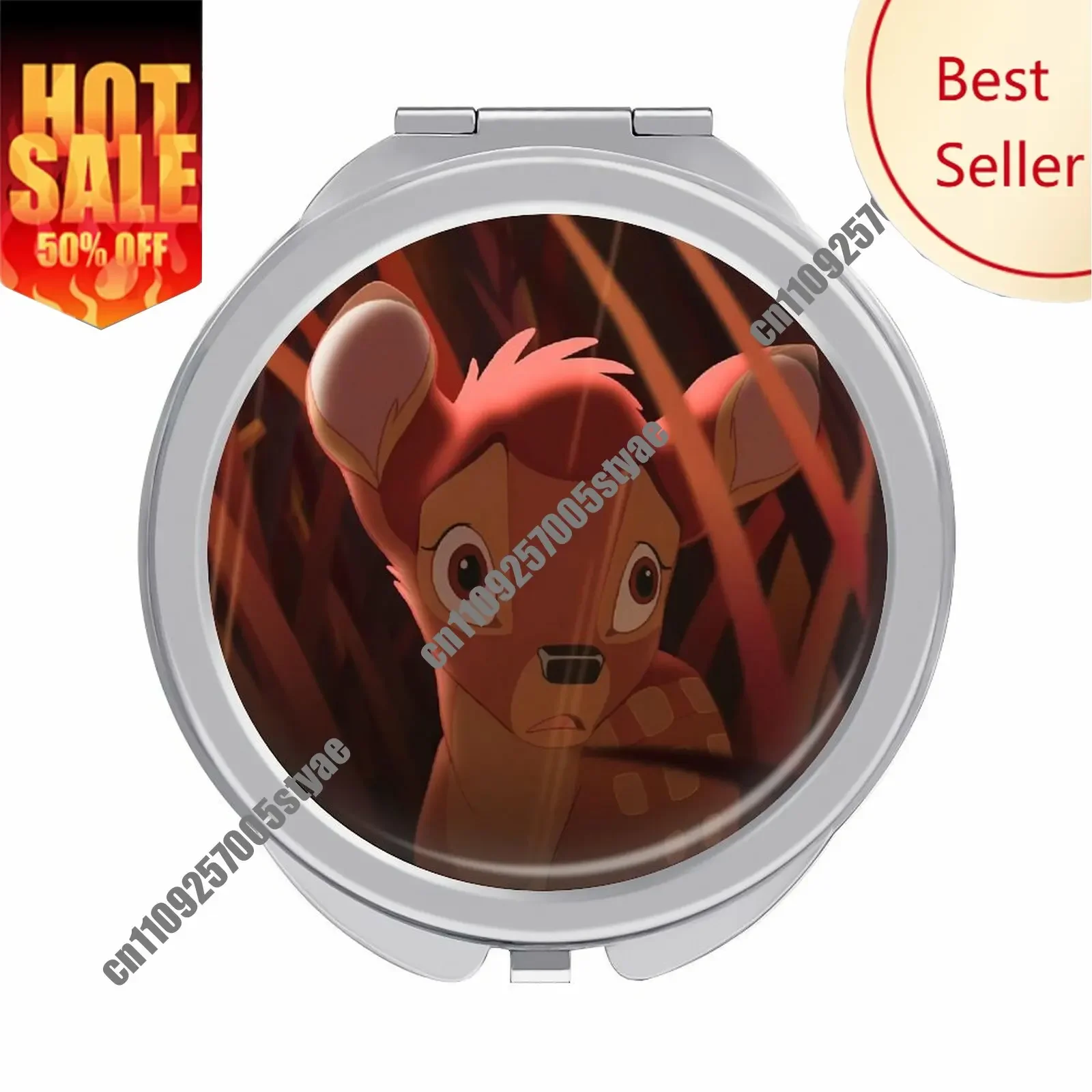 

Bambi Makeup Mirror Disney Cartoon Custom Mirror Design Your Photos Logo Text Portable Travel Holiday Parties Souvenir