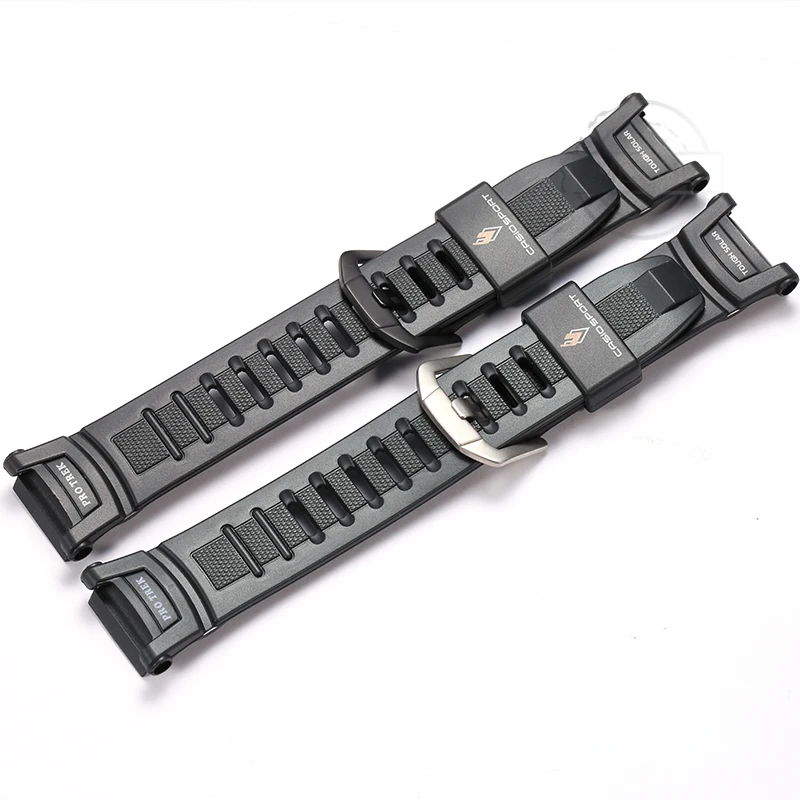 Resin Rubber Strap For Casio ProTrek PRG-130 PRW1500 PRG130 PRW-1500 Men Sport Waterproof Watch Accessories Replacement Bracelet