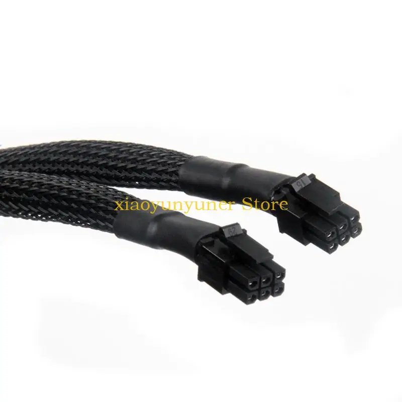 P9JB 8Pin to Two 6Pin PCIExpress Graphics Card Cable for Braideds Texture and Modern Aesthetic