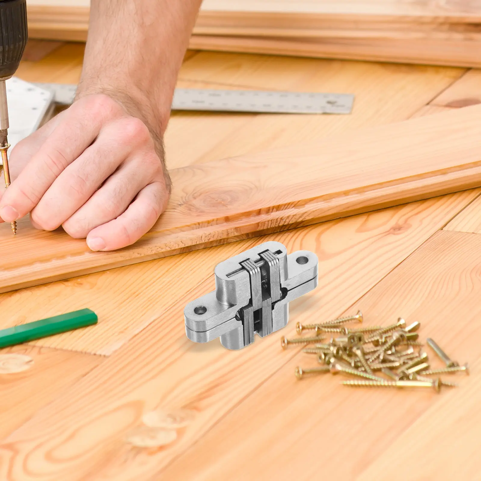 

2 шт. скрытых петель из нержавеющей стали для тяжелых нагрузок, складные, с перекрестным дизайном, для дверей кухонных шкафов, невидимые для книжных полок