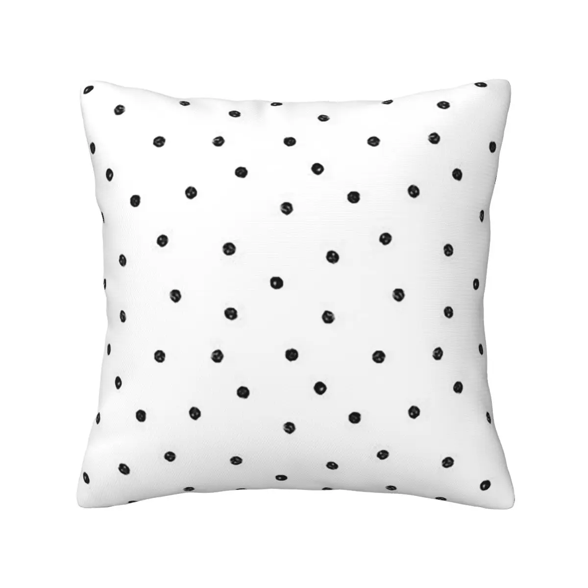 Black White Polka Dot Square Pillowcase Pillow Cover Cushion Decor Comfort Throw Pillow for Home Sofa