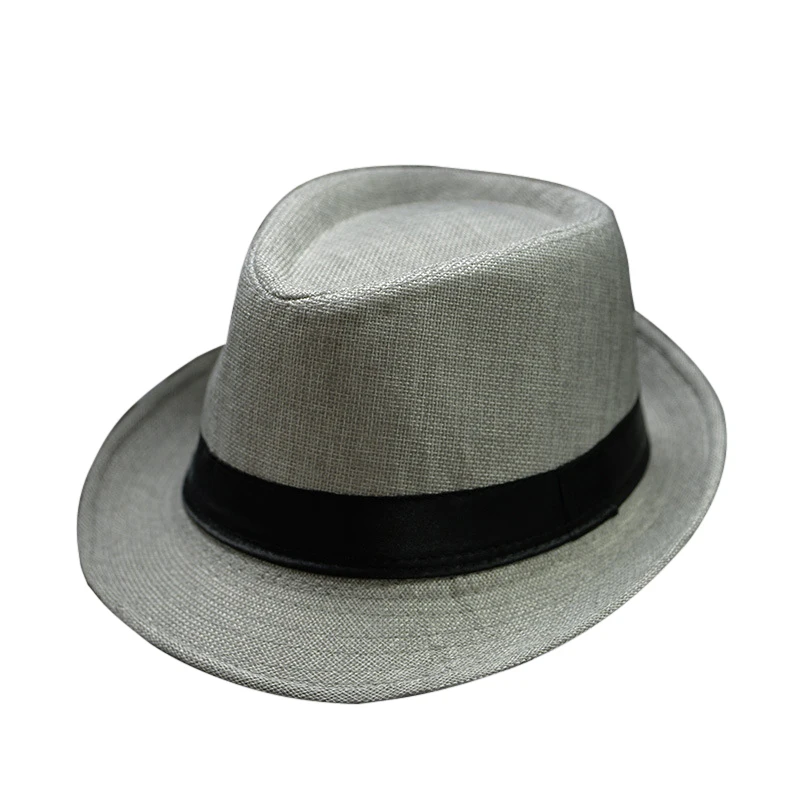 Summer Fedora Hat for Men Fashionable Elegant Vintage Black Women White Red Brim Panama Top Jazz Beach Unisex Classic Cap