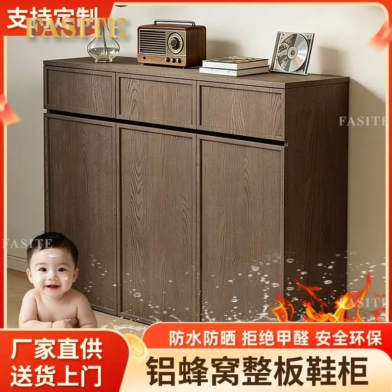 For Aluminum Alloy Shoe Cabinet Honeycomb Structure Entrance Side Storage Waterproof Sunproof for Household Doorway Outdoor