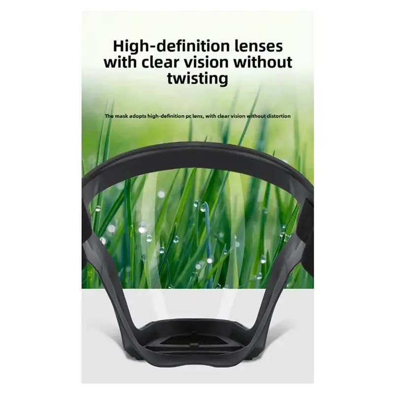 ABBY-HD Anti-stof, anti-druppel, anti-rook Volledige gezichtsbeschermbril Elektrisch lassen Rijden Beschermend masker