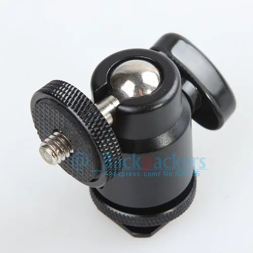 10pcs Mini Tripod Ball Head ballhead for digital camera Hot shoe to 1/4 Screw mount flash light stand